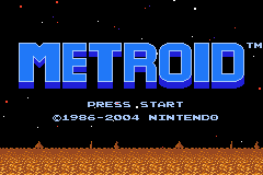 Classic NES Series - Metroid Title Screen